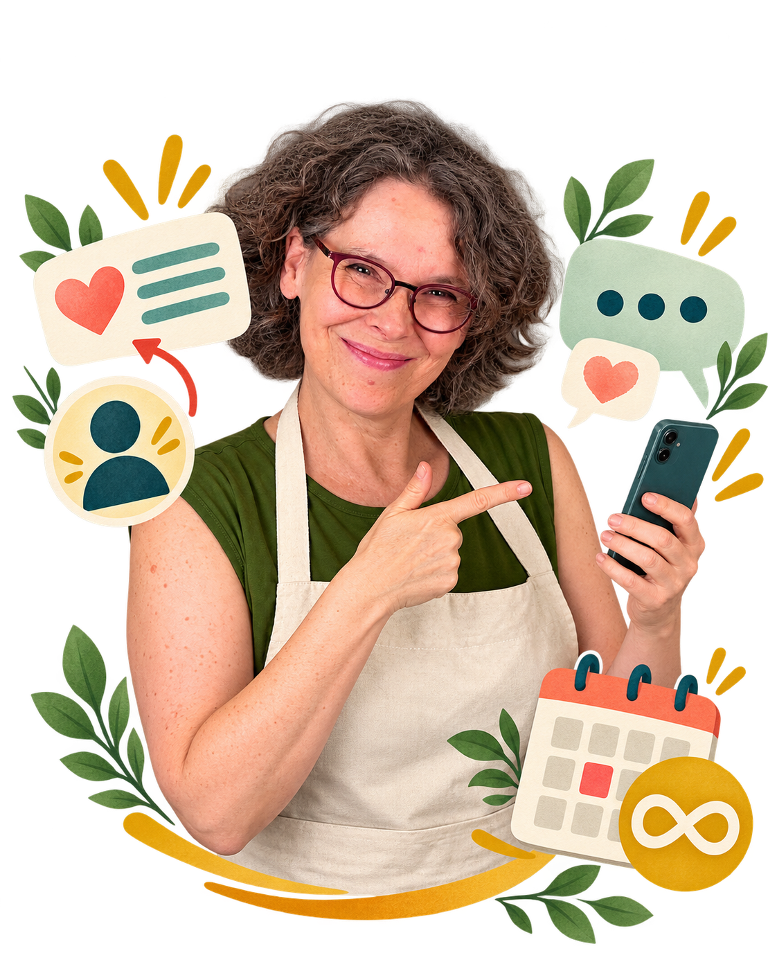Nicole Kreye mit Smartphone, Feedback, WhatsApp und längerem Zugriff
